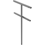 Protective railing | Steel tube  48 mm | Fixed postfor casting in concrete | Middle post | hot-dip galvanized